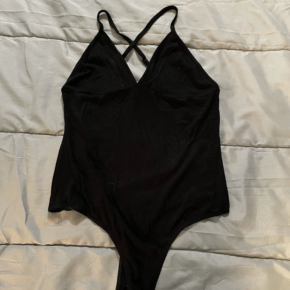 Crisscross Black Leotard